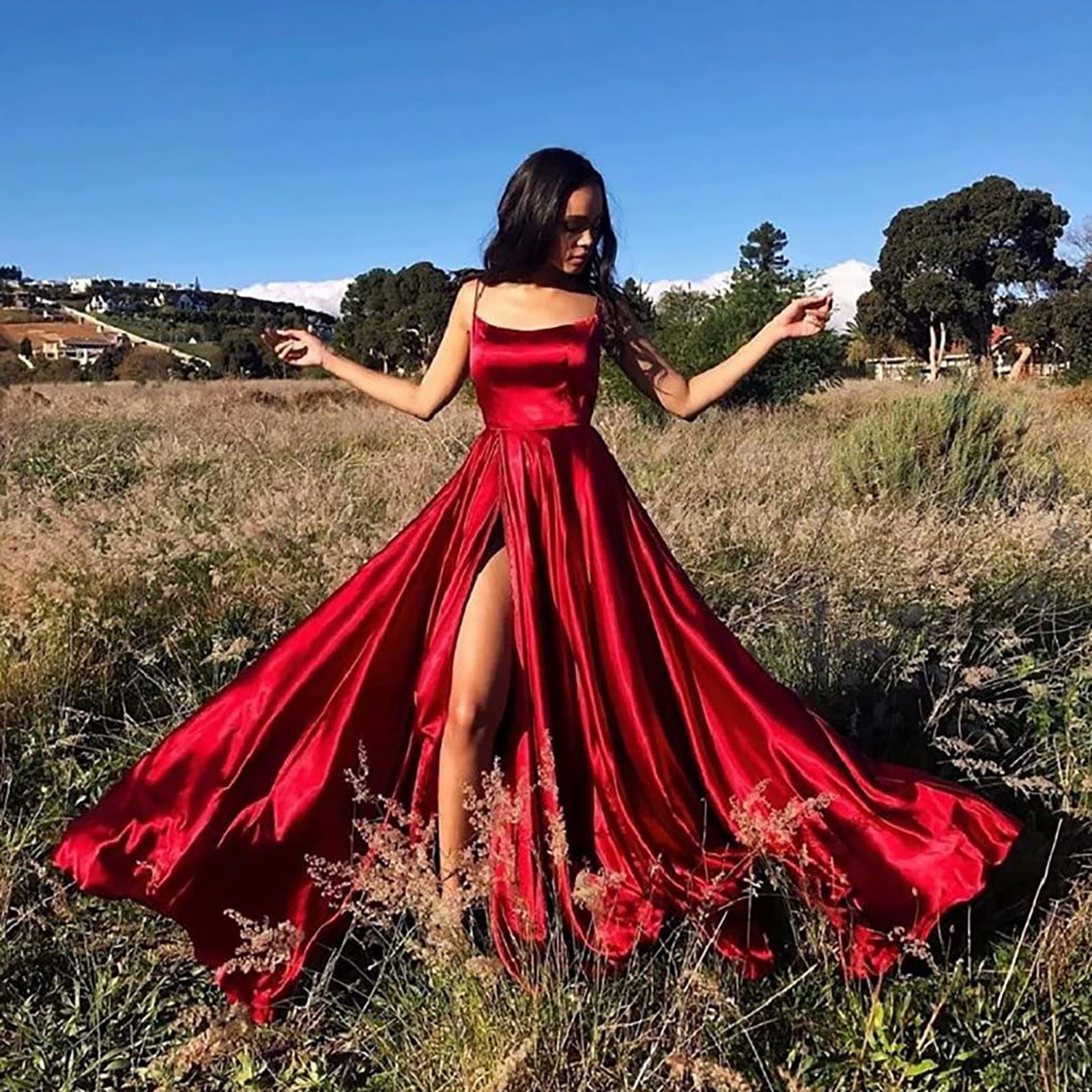 prom red dress